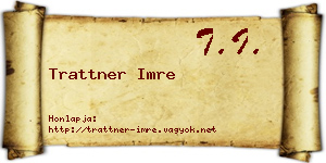 Trattner Imre névjegykártya